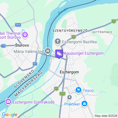 Grand Hotel Esztergom a térképen